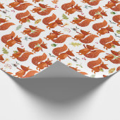 Niedliches Eichhörnchen Geschenkpapier (Ecke)
