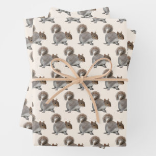 Niedliches Eichhörnchen Geschenkpapier Bogen Set
