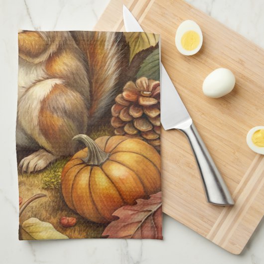 Niedliches Eichhörnchen Geschirrtuch (Viertel Falte)