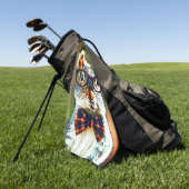 Niedliches Eichhörnchen Golfhandtuch (Gras)