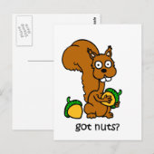 Niedliches Eichhörnchen got Nüsse Postkarte (Vorne/Hinten)
