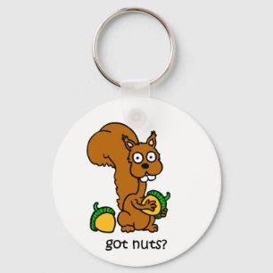 Niedliches Eichhörnchen got Nüsse Schlüsselanhänger
