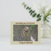 Niedliches Eichhörnchen "I Miss YOU" Sprichwort Hi Postkarte (Stehend Vorderseite)