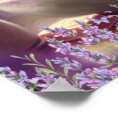 Niedliches Eichhörnchen im Lavender Fields Art Kin Poster (Ecke)