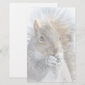 Niedliches Eichhörnchen im Winter Briefpapier (Vorne/Hinten)