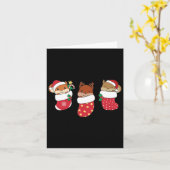 Niedliches Eichhörnchen in der Weihnachtssohle zu  Karte (Gelbe Blume)