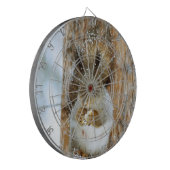 Niedliches Eichhörnchen in der Winterlandschaft Dartscheibe (Vorderseite Links)