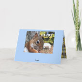 Niedliches Eichhörnchen Karte (Rückseite)