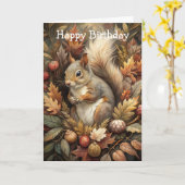 Niedliches Eichhörnchen Karte (Gelbe Blume)