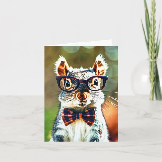 Niedliches Eichhörnchen Karte (Vorderseite)