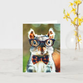 Niedliches Eichhörnchen Karte (Gelbe Blume)