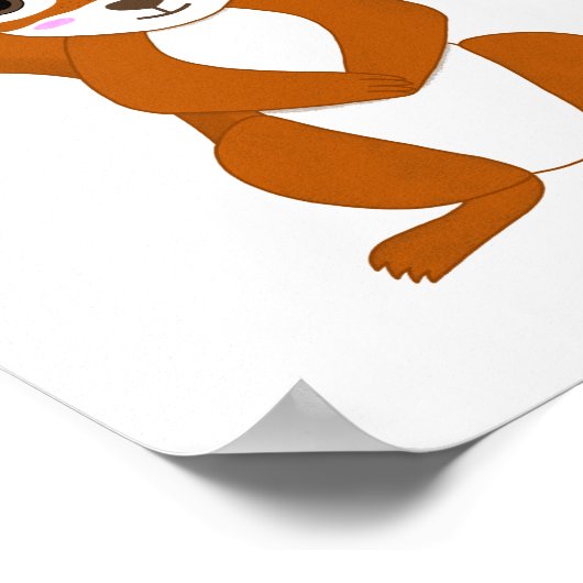 Niedliches Eichhörnchen Kawaii Poster (Ecke)