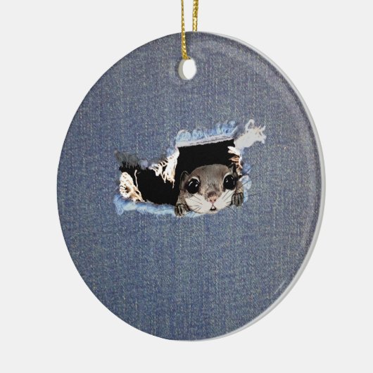 Niedliches Eichhörnchen Keramik Ornament (Links)