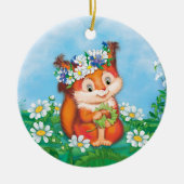 niedliches Eichhörnchen Keramik Ornament (Vorne)