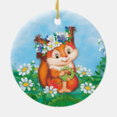 niedliches Eichhörnchen Keramik Ornament (Hinten)