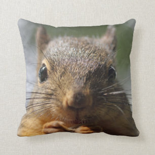 Niedliches Eichhörnchen-lächelndes Foto Kissen