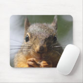 Niedliches Eichhörnchen-lächelndes Foto Mousepad (Mit Mouse)