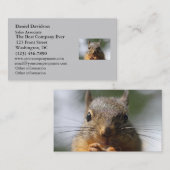 Niedliches Eichhörnchen-lächelndes Foto Visitenkarte (Vorne/Hinten)