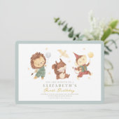 Niedliches Eichhörnchen, Löwen und Affen Erster Ge Einladung (Stehend Vorderseite)