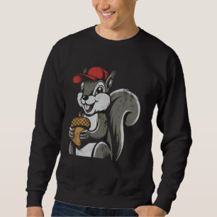 Niedliches Eichhörnchen mit Acorn Funny Woodland A Sweatshirt