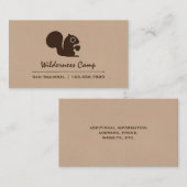 Niedliches Eichhörnchen mit Acorn | Waldwild Visitenkarte (Vorne/Hinten)