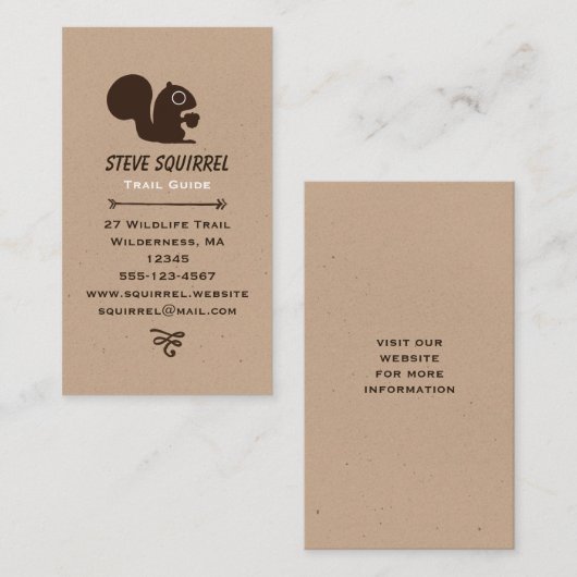 Niedliches Eichhörnchen mit Acorn | Wildtiere Visitenkarte (Vorne/Hinten)