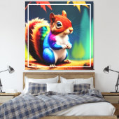 Niedliches Eichhörnchen mit Brille Leinwanddruck (Insitu (Schlafzimmer))
