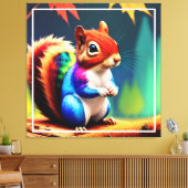 Niedliches Eichhörnchen mit Brille Leinwanddruck (Insitu (Wohnzimmer))