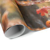 Niedliches Eichhörnchen mit Leaf-Regenschirm - Her Geschenkpapier (Rolleneckpunkt)