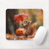 Niedliches Eichhörnchen mit Leaf-Regenschirm - Her Mousepad (Mit Mouse)