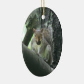 Niedliches Eichhörnchen mit Nuss-Tier-Verzierung Keramik Ornament (Rechts)