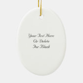 Niedliches Eichhörnchen mit Nuss-Tier-Verzierung Keramik Ornament (Hinten)