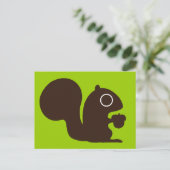 Niedliches Eichhörnchen mit Nut Woodland Animal Lo Postkarte (Stehend Vorderseite)