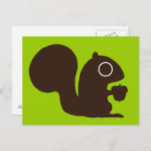 Niedliches Eichhörnchen mit Nut Woodland Animal Lo Postkarte (Vorne/Hinten)