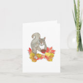 Niedliches Eichhörnchen mit Pecan Pie Wasserfarbe Dankeskarte (Vorderseite)