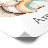 Niedliches Eichhörnchen mit Regenbogen Modernes Ki Poster (Ecke)