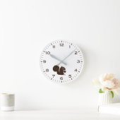 Niedliches Eichhörnchen mit Stunden und Minuten Runde Wanduhr (Zuhause)