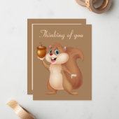 Niedliches Eichhörnchen Mitteilungskarte (Vorderseite/Rückseite Beispiel)