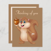 Niedliches Eichhörnchen Mitteilungskarte (Vorne/Hinten)