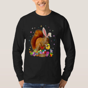 Niedliches Eichhörnchen Ostertag Bunny Egg Osterko T-Shirt