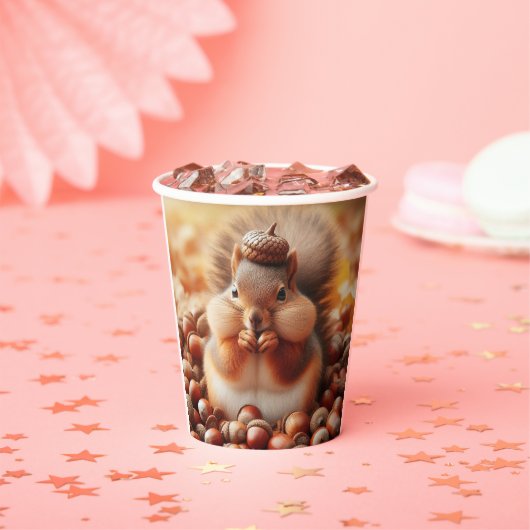 Niedliches Eichhörnchen Pappbecher (Insitu)