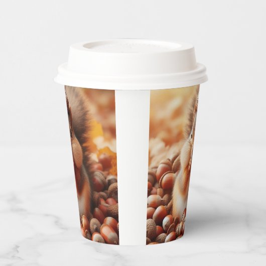 Niedliches Eichhörnchen Pappbecher (Links)