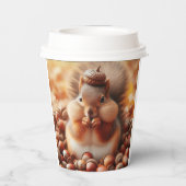 Niedliches Eichhörnchen Pappbecher (Rückseite)