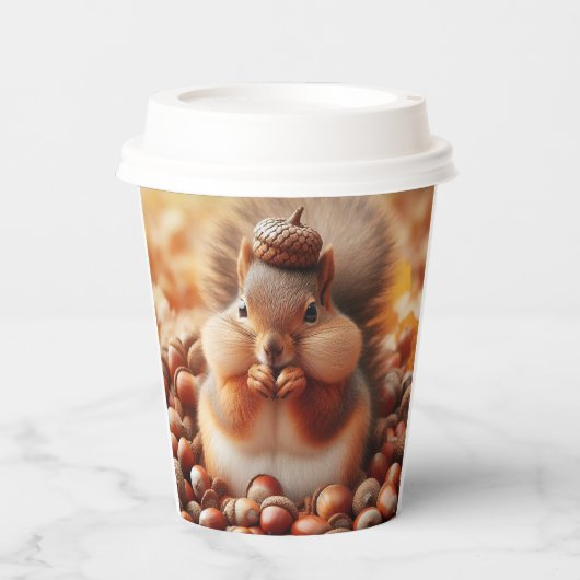 Niedliches Eichhörnchen Pappbecher (Vorderseite)