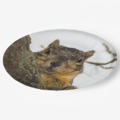 Niedliches Eichhörnchen Pappteller (Schrägansicht)