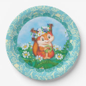 niedliches Eichhörnchen Pappteller (Vorderseite)