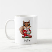 Niedliches Eichhörnchen Personalisiert Weihnachten Kaffeetasse (Links)