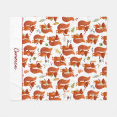 Niedliches Eichhörnchen Personalisiert Woodland Fleecedecke (Vorderseite (Horizontal))