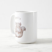 Niedliches Eichhörnchen, personalisierter Babykaro Kaffeetasse (Vorderseite Links)