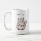 Niedliches Eichhörnchen, personalisierter Babykaro Kaffeetasse (Links)